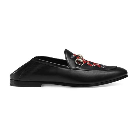 gucci leather loafer with kingsnake sale|Gucci Kingsnake Leather Loafer in Black for Men .